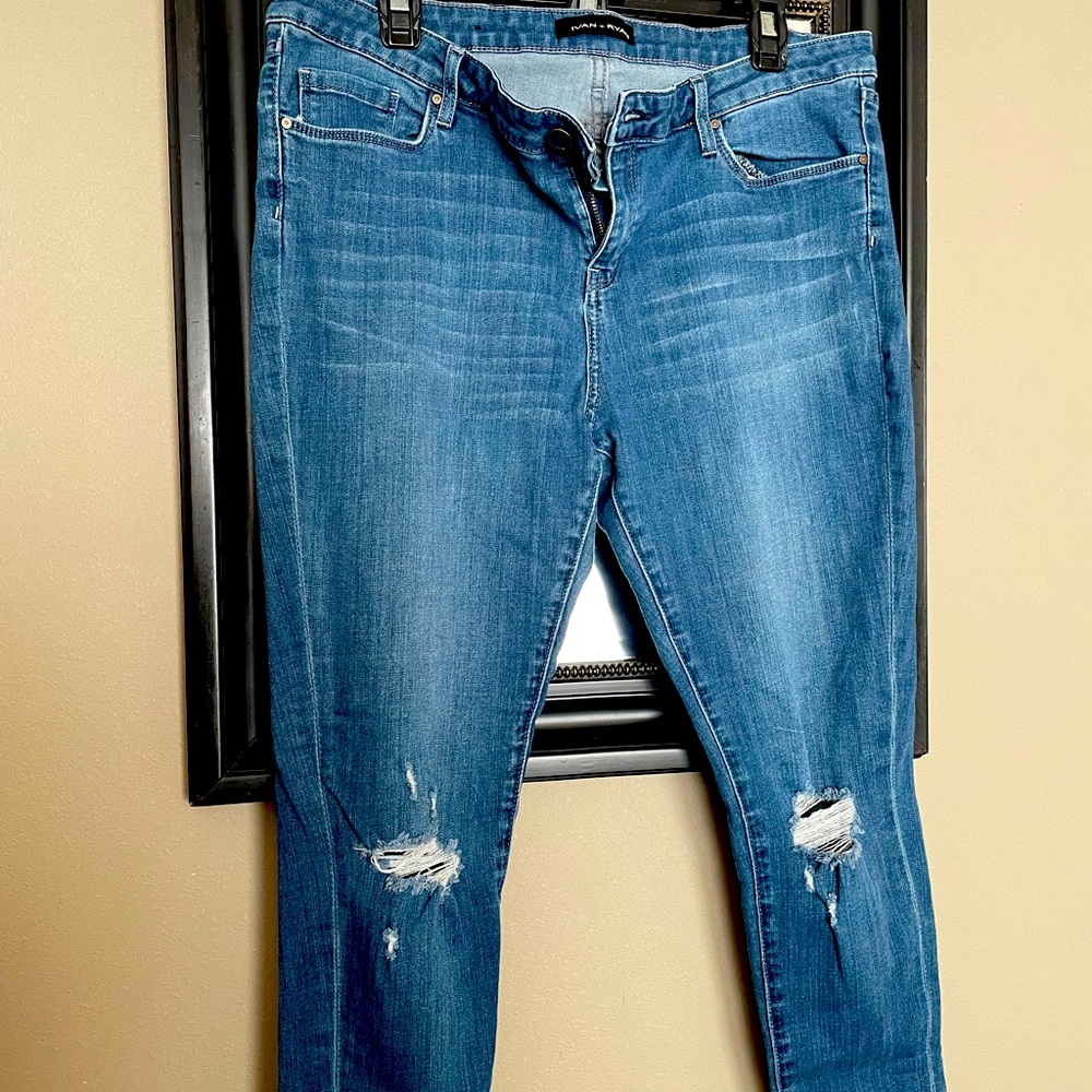 Ivan + Ryan Distressed Ankle Jeans